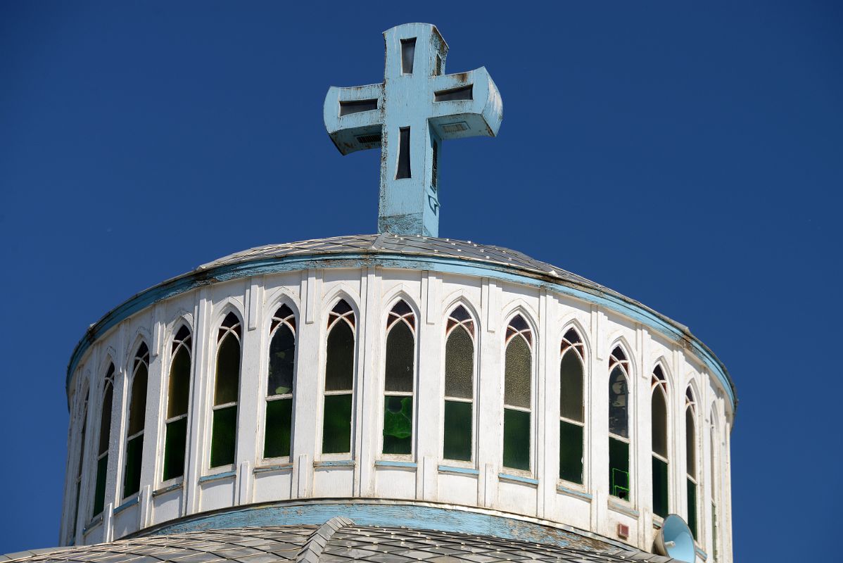 04B Cross At The Top Of The Dome Of Our Lady Of Victory Igloo Church In Inuvik Northwest Territories